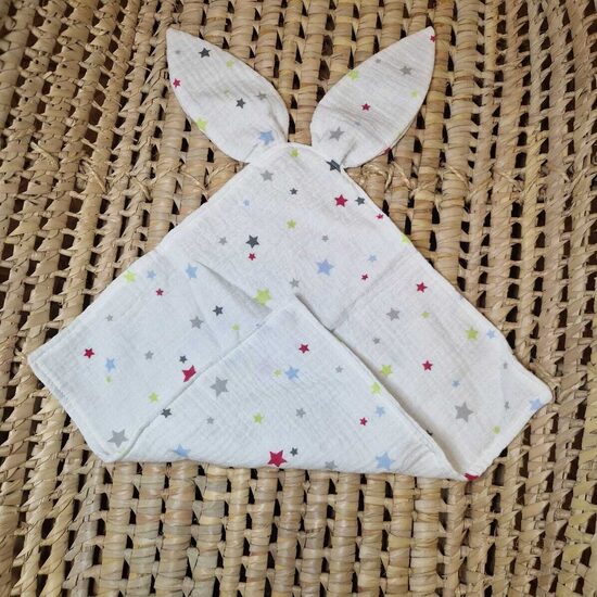 Miega lupatiņa no muslīna auduma - zvaigznītes