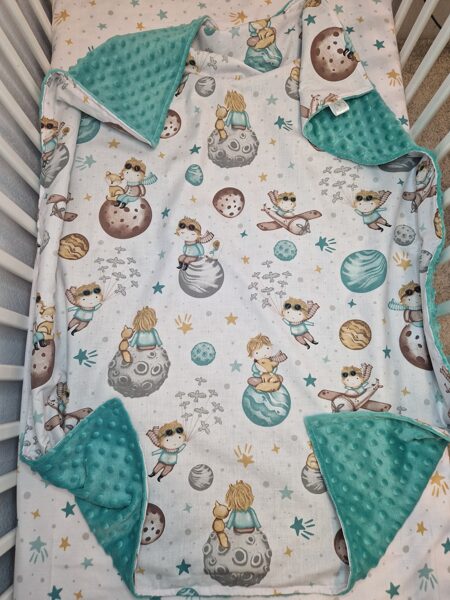 Minky flīsa sedziņa - kosmoss II