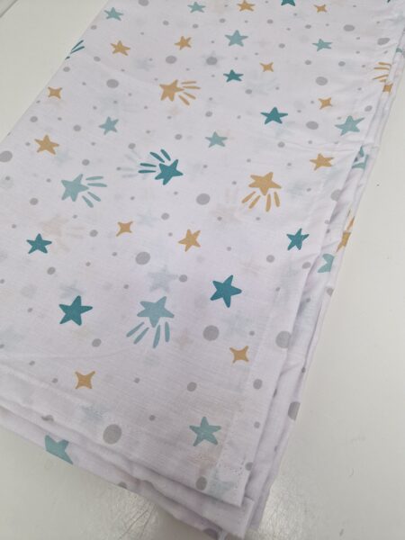 Kokvilnas palags bez gumijas/ autiņš