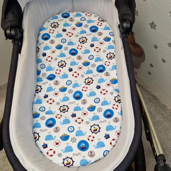 Kokvilnas ratu paladziņš ar gumiju / ar jūrnieku